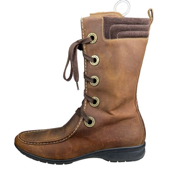 Cole Haan Women's Mardi Brown Distressed Lace Up Boots Size US 8.5 - Picture 3 of 12